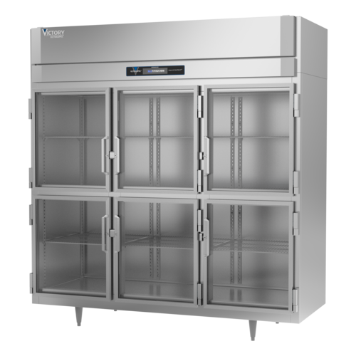 Victory RS-3D-S1-HG-HC 77.75" W Stainless Steel Exterior Glass Door UltraSpec Series Refrigerator - 115 Volts