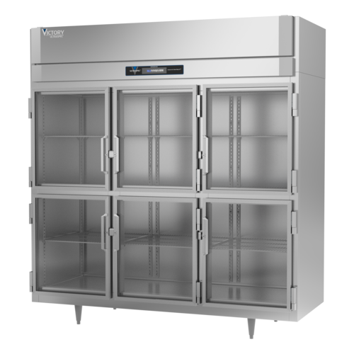 Victory RS-3D-S1-HG-HC 77.75" W Stainless Steel Exterior Glass Door UltraSpec Series Refrigerator - 115 Volts