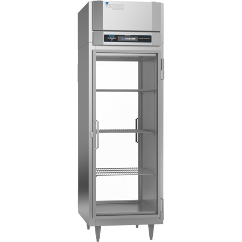 Victory RSA-1D-S1-PT-G-HC 26.5" W Top Mounted Stainless Steel Exterior Pass-Thru UltraSpec Series Refrigerator - 115 Volts