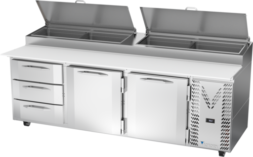Victory VPPD46HC-2 46.13" W 3 Drawers Pizza Prep Table - 115 Volts