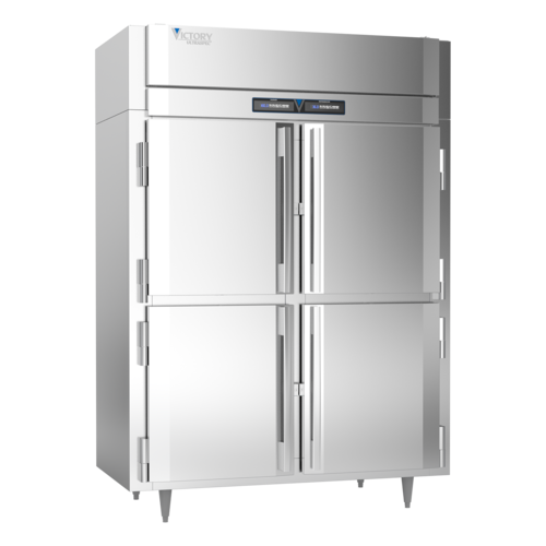 Victory HRSA-2D-S1-EW-HD-HC Stainless Steel Exterior 2 Section UltraSpec Series Dual Temp Warmer & Refrigerator - 115 Volts