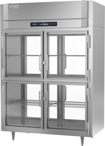 Victory RS-2D-S1-EW-PT-HG-HC 58.38" W Top Mounted Stainless Steel Exterior Pass-Thru UltraSpec Series Refrigerator - 115 Volts