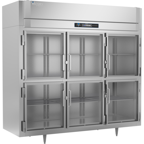 Victory RS-3D-S1-EW-HG-HC 85.5" W Stainless Steel Exterior Glass Door UltraSpec Series Refrigerator - 115 Volts
