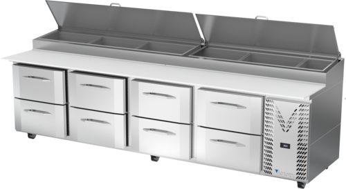 Victory VPPD60HC-3 60.13" W 8 Drawers Pizza Prep Table - 115 Volts