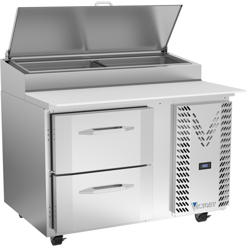 Victory VPPD67HC-3 67.13" W 2 Drawers Pizza Prep Table - 115 Volts