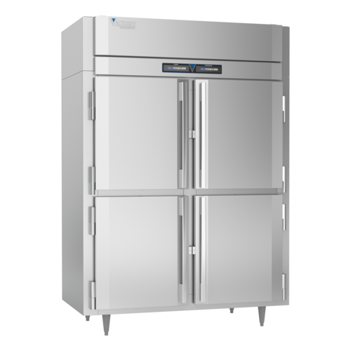 Victory HRS-2D-S1-EW-PT-HD-HC Stainless Steel Exterior 2 Section UltraSpec Series Dual Temp Warmer & Refrigerator - 115 Volts