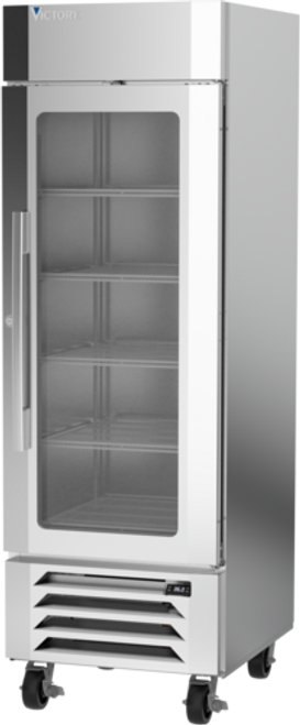 Victory LSR23HC-1 27.25" W Stainless Steel Exterior One-Section UltaSpec Series Merchandiser Refrigerator - 115 Volts