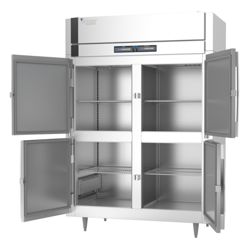 Victory HRS-2D-S1-EW-HD-HC Stainless Steel Exterior 2 Section UltraSpec Series Dual Temp Warmer & Refrigerator - 115 Volts
