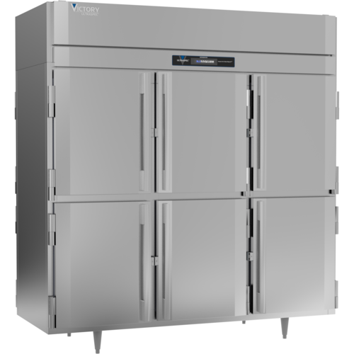 Victory RSA-3D-S1-PT-HD-HC 77.75" W Top Mounted Stainless Steel Exterior Pass-Thru UltraSpec Series Refrigerator - 115 Volts