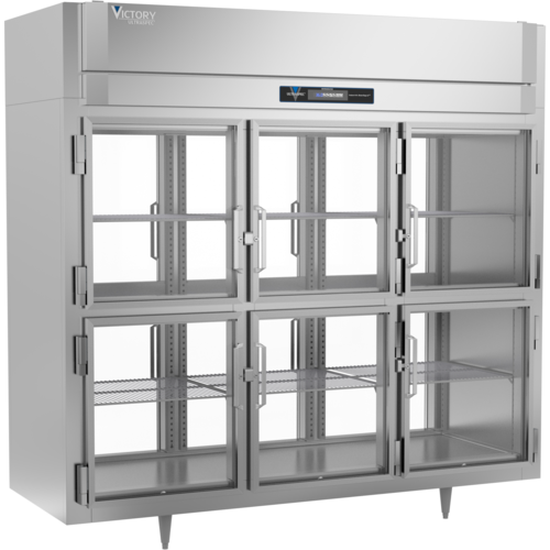 Victory RSA-3D-S1-EW-PT-HG-HC 85.5" W Top Mounted Stainless Steel Exterior Pass-Thru UltraSpec Series Refrigerator - 115 Volts