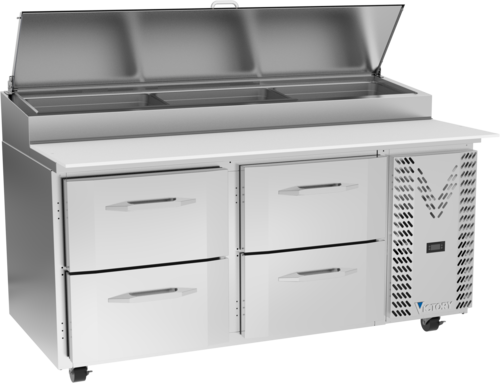 Victory VPPD72HC-4 72.13" W 4 Drawers Pizza Prep Table - 115 Volts