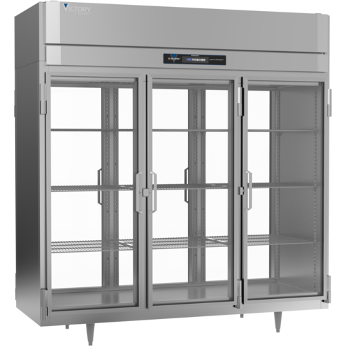 Victory RS-3D-S1-PT-G-HC 77.75" W Top Mounted Stainless Steel Exterior Pass-Thru UltraSpec Series Refrigerator - 115 Volts