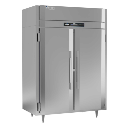 Victory RSA-2D-S1-EW-PT-HC 58.38" W Top Mounted Stainless Steel Exterior Pass-Thru UltraSpec Series Refrigerator - 115 Volts
