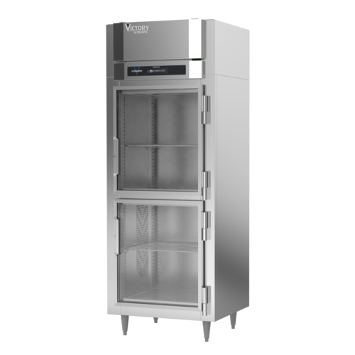 Victory RSA-1N-S1-HG-HC 31.25" W Stainless Steel Exterior Glass Door UltraSpec Series Refrigerator - 115 Volts