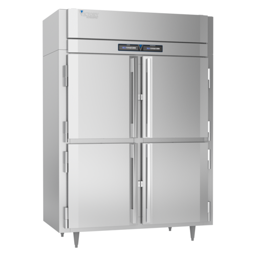 Victory HRSA-2D-S1-EW-PT-HD-HC Stainless Steel Exterior 2 Section UltraSpec Series Dual Temp Warmer & Refrigerator - 115 Volts