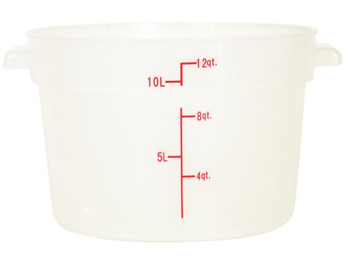 Omcan USA 80233 12 Qt. Translucent Polypropylene Round Food Storage Container