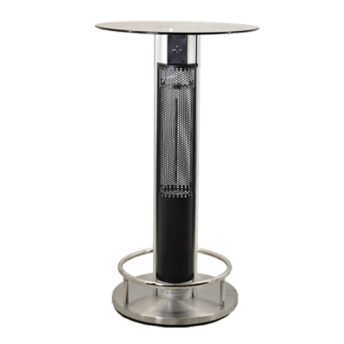 Omcan USA 43123 23.5" Dia. Tempered Glass Table Electric Heated Patio Table - 120 Volts 1-Ph