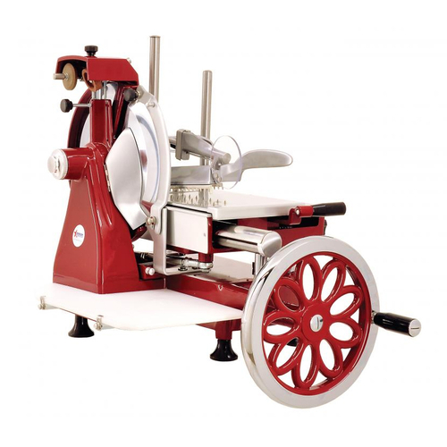 Omcan USA 26073 12" Dia. Stainless Steel and Aluminum Carbon Steel Blade Manual Volano Meat Slicer