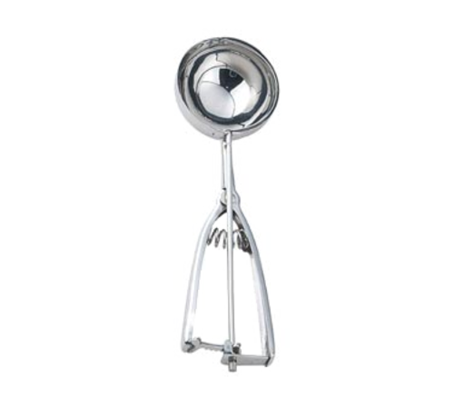 Omcan USA 34849 4 Oz. Metal Handle Stainless Steel Ice Cream Scoop