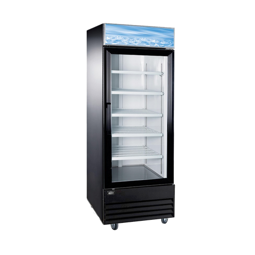 Omcan USA 50037 28.3" W Black Exterior 1 Section Refrigerator - 110 Volts