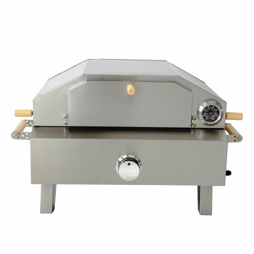 Omcan USA 49112 1 Deck Stainless Steel Propane Gas Countertop Pizza Oven - 12,000 BTU