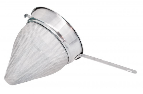Omcan USA 80123 8.5" Dia. Stainless Steel Bouillon Strainer with Flat Handle