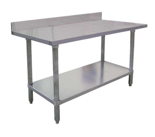 Omcan USA 22084 84" W x 24" D Galvanized 18 Gauge Standard Work Table with Undershelf