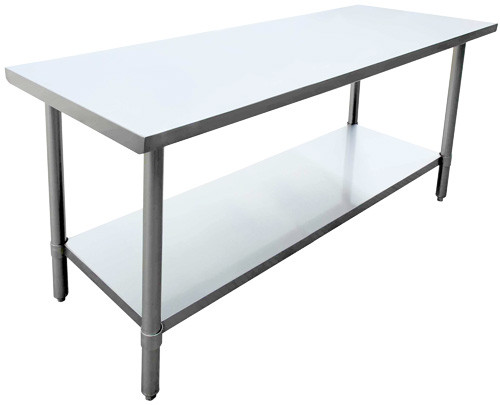 Omcan USA 19139 60" W x 24" D Stainless Steel 20 Gauge Work Table with Undershelf