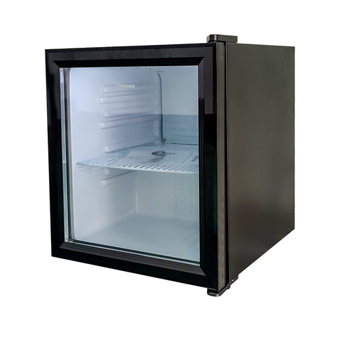 Omcan USA 44496 52 L. 1 Glass Door Reach In Refrigerated Display - 110 Volts