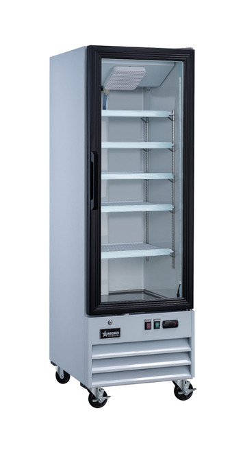 Omcan USA 50033 21.75" W White Exterior Reach-In 1 Section Refrigerator - 110 Volts