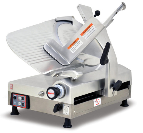 Omcan USA 13645 13" Anodized Aluminum Manual Omas Meat Slicer