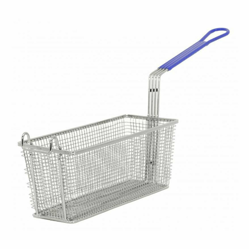 Omcan USA 11366 13.25" D x 5.88" W x 50.63" H Nickel Plated Iron Fryer Basket