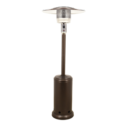 Omcan USA 46799 Brown Powder Coat Finish Stainless Steel Propane or Butane Fuel Patio Heater - 45,000 BTU