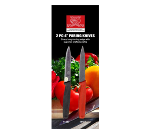 Omcan USA 21874 4" Straight and Wave Edge Paring Knife