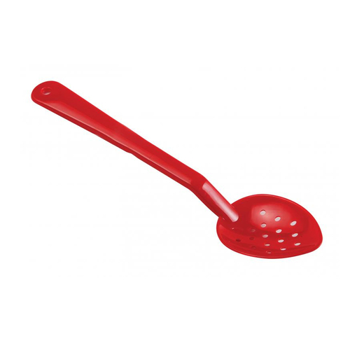 Omcan USA 85097 13" L Red Polycarbonate Perforated Serving Spoon