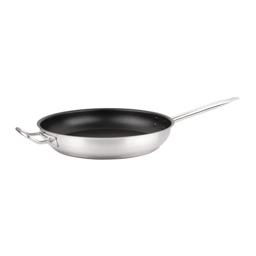 Omcan USA 85274 12" Dia. Stainless Steel Riveted Handle Frying Pan