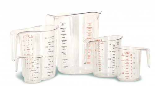 Omcan USA 80575 Clear Polycarbonate Measuring Cup Set