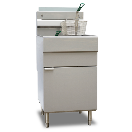 Omcan USA 46020 70 Lbs. Stainless Steel Front and Galvanized Sides Propane Gas Fryer - 150,000 BTU