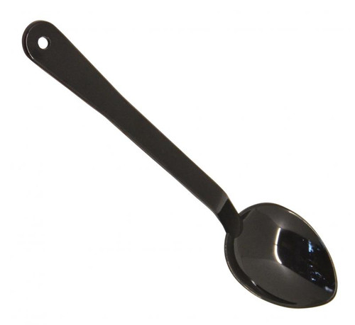Omcan USA 80292 13" L Black Polycarbonate Solid Serving Spoon