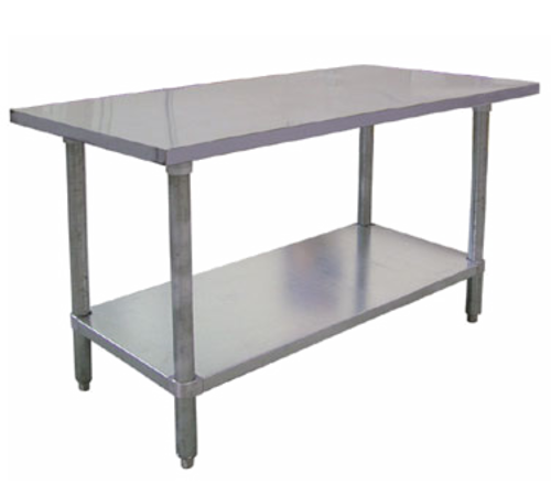 Omcan USA 17585 36" W x 30" D Galvanized 18 Gauge Elite Series Work Table with Undershelf