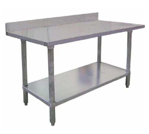 Omcan USA 23797 60" W x 24" D Galvanized 18 Gauge Elite Series Work Table with Undershelf