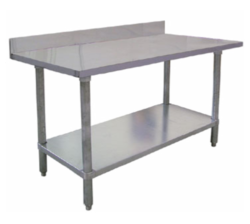 Omcan USA 23793 24" W x 24" D Galvanized 18 Gauge Elite Series Work Table with Undershelf