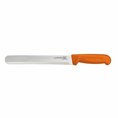 Omcan USA 12590 14" orange Handle Straight Blade Slicing Knife