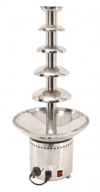 Omcan USA 40381 Polished Stainless Steel Chocolate Fountain - 110 Volts 1-Ph