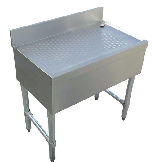 Omcan USA 43472 19" W x 25" D x 18" H Stainless Steel Bar Drainboard