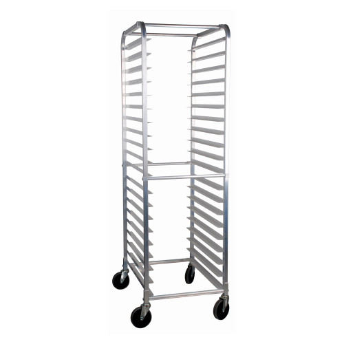 Omcan USA 28351 26"W x 20.25"D x 70"H Aluminum Curved Top Full Size Pan Rack