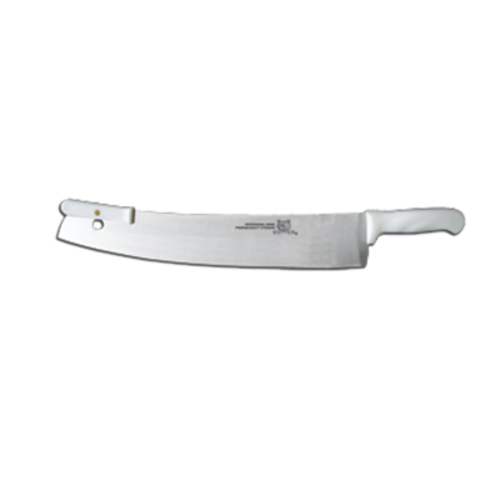 Omcan USA 11520 16" White Double Handle Pizza Rocker Knife