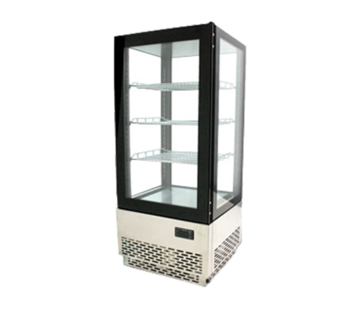 Omcan USA 39551 17" W x 15.35"D x 38.8"H Stainless Steel Refrigerated Display Case - 110 Volts 1-Ph
