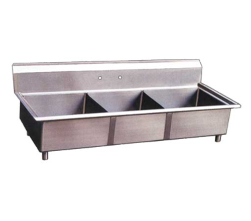 Omcan USA 22114 59" W 18 Gauge Stainless Steel Without Drainboard Galvanized Legs Pot Sink
