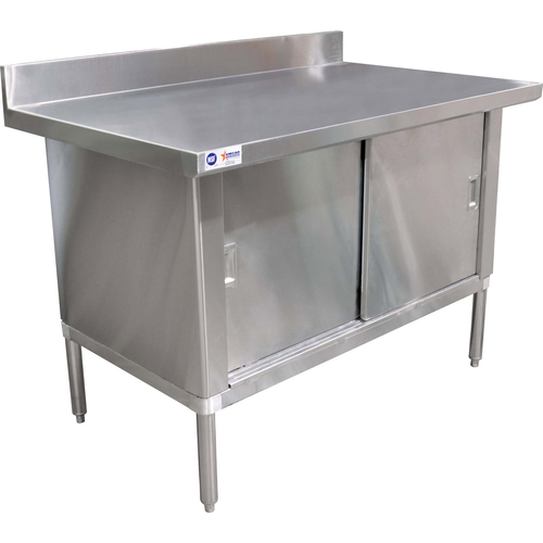 Omcan USA 24403 48" W x 30" D x 38" H 430 Stainless Steel 18 Gauge Work Table